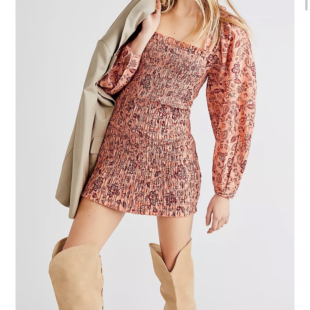 Free People Smock it to me mini dress brand new with tag. Never worn